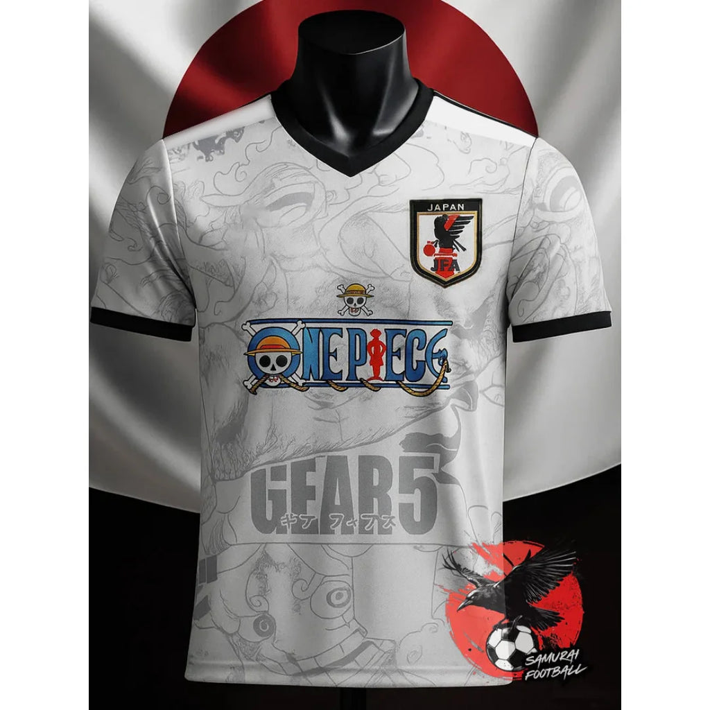 2026 Maillot Du Japon X One Piece Luffy Gear 5 Football Jersey Spring Sports Men'S T-Shirt Children'S Clothing Tee Y2K Woman