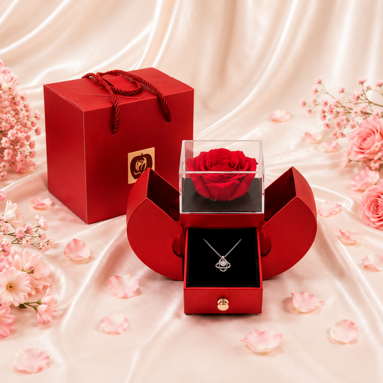 La Pomme d'Amour — Rose Éternelle & Collier
