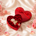 Un Cœur Rempli d’Amour – Coffret Roses & Ourson