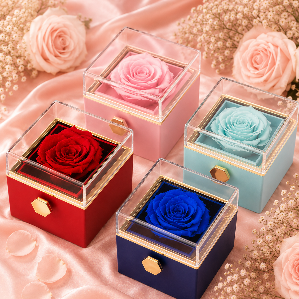 Le Secret de la Rose – Coffret Rotatif & Collier