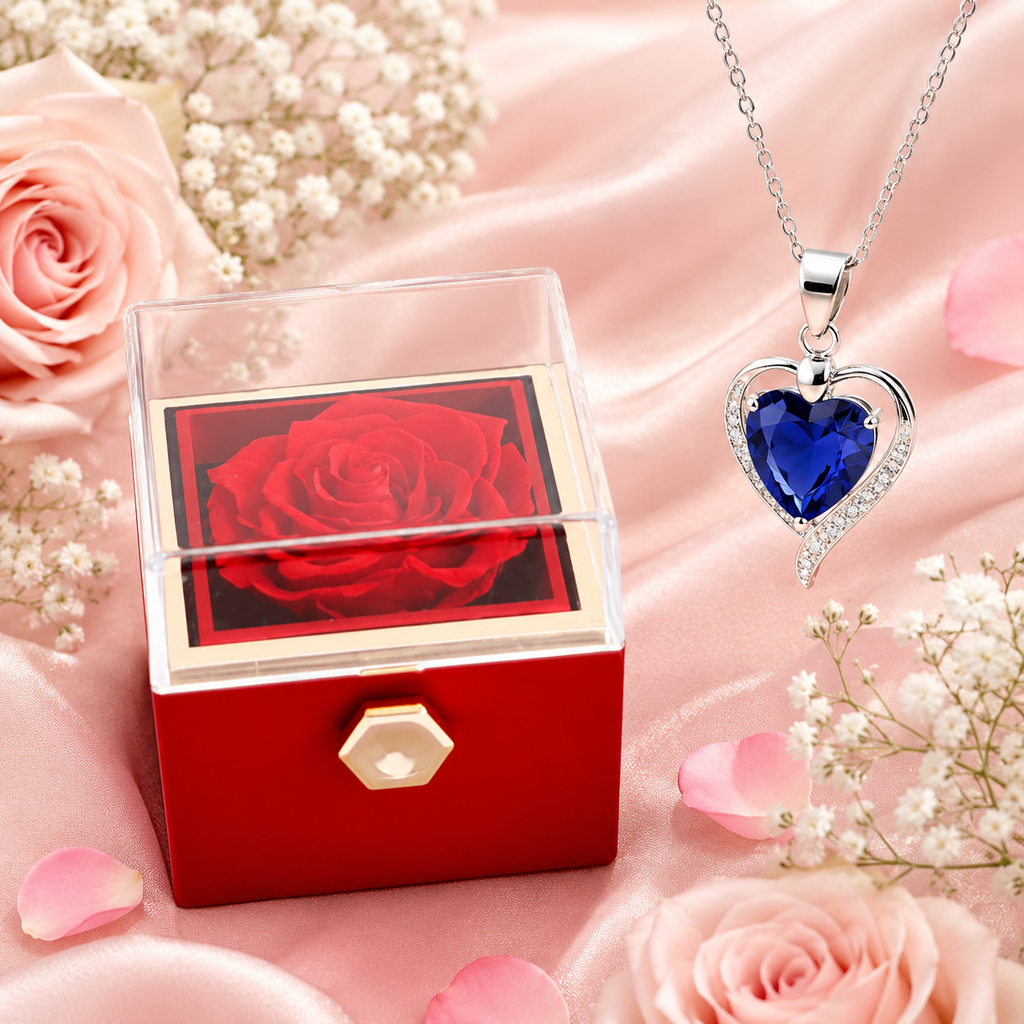 Le Secret de la Rose – Coffret Rotatif & Collier
