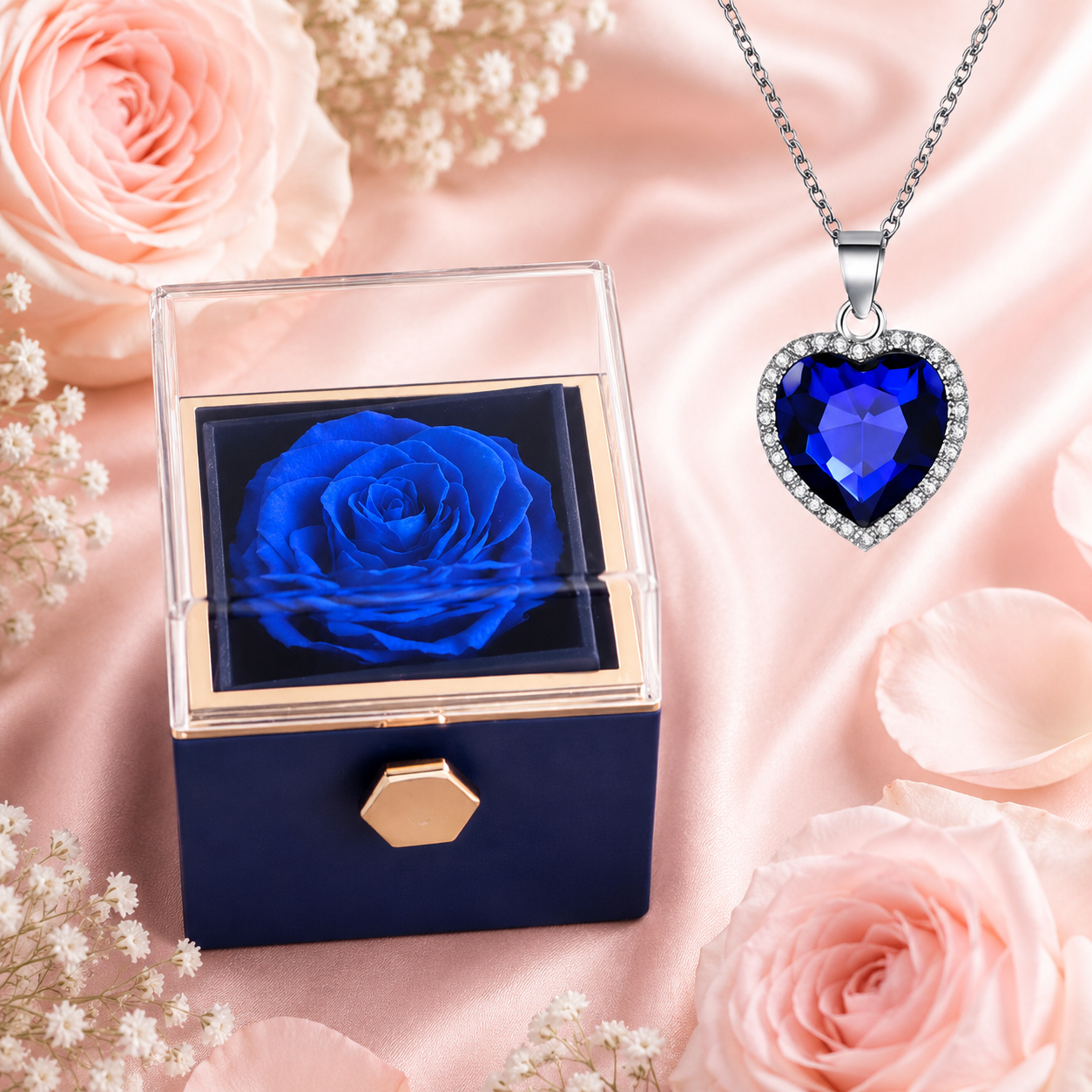 Le Secret de la Rose – Coffret Rotatif & Collier
