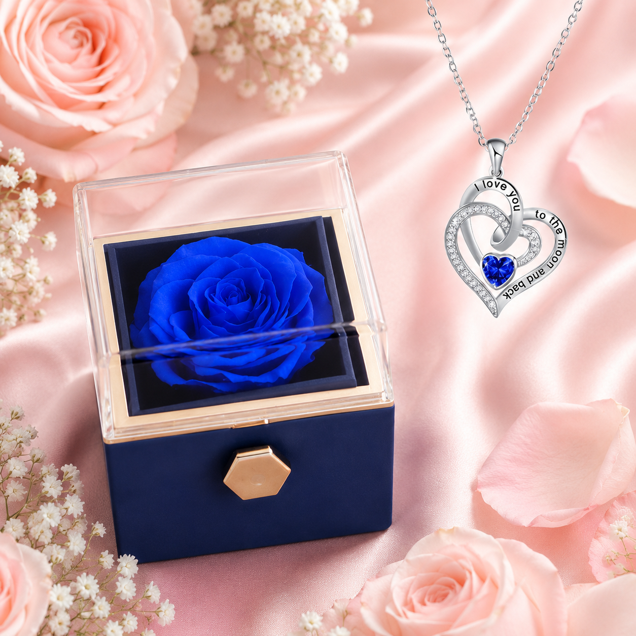 Le Secret de la Rose – Coffret Rotatif & Collier