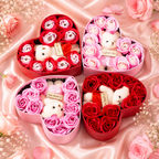 Un Cœur Rempli d’Amour – Coffret Roses & Ourson